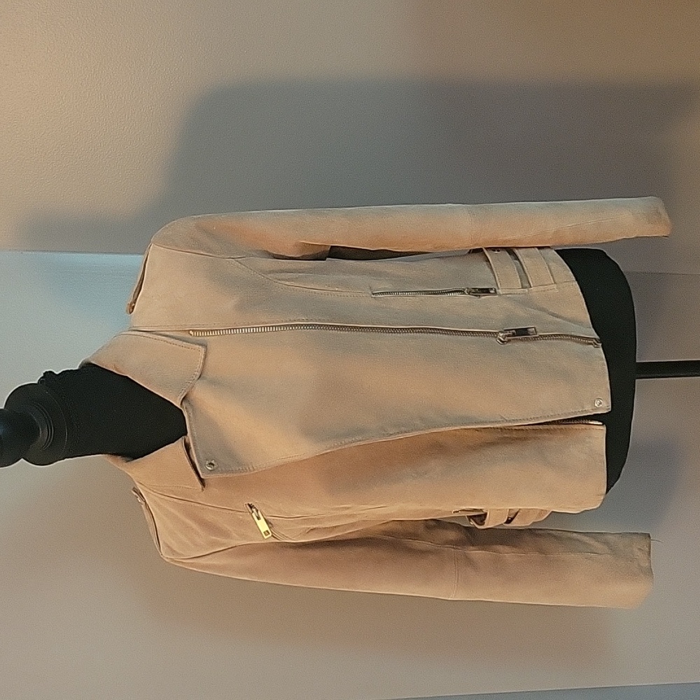 MANGO suede moto jacket
